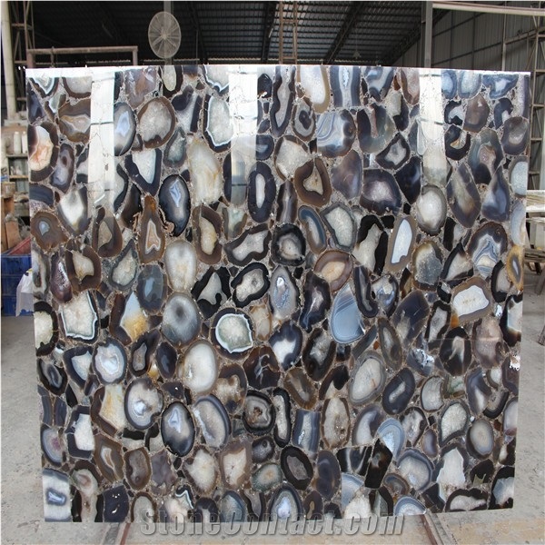 Brown Agate Slab, Semi Precious Stone Slab, Gemstone Slabs
