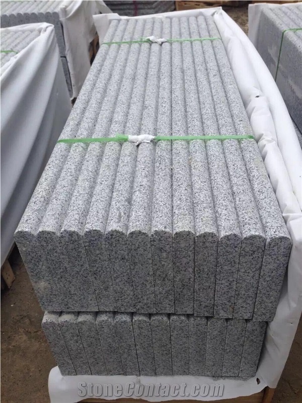 G603 / Silver Grey Polished Bullnose Pool Coping,Silvery Grey Hubei G603 Padang Crystal Granite,Sesame White Granite,Crystal Grey Granite,Light Grey Granite Bullnose