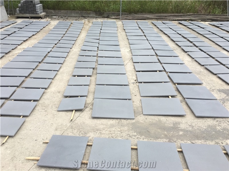 Hainan Grey Basalt / Basaltina / Basalto/ Inca Grey Honed Tiles Dry-Lay