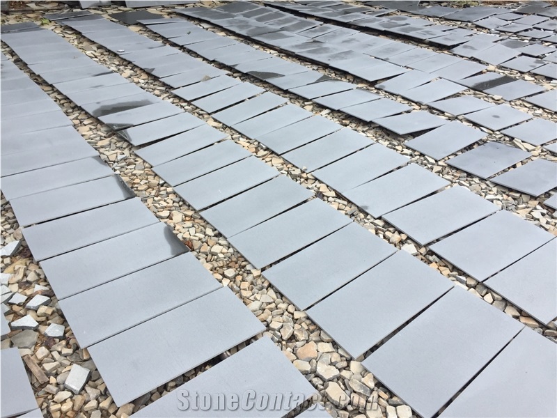 Hainan Grey Basalt / Basaltina / Basalto/ Inca Grey Honed Tiles Dry-Lay