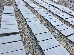 Hainan Grey Basalt Chiselled Tiles,China Grey Basalt Floor Tiles,Grey Basalt,Basaltina,Basalto,Inca Grey,Walling & Flooring Chiselled Tiles