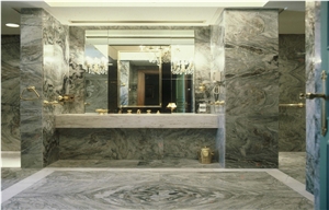 Valser Gruen Quartzite Custom Bathroom