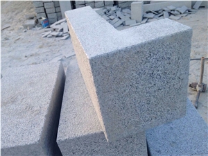 Shandong G603 Silver Grey Never Rusty Light Grey Granite Wall Stone Fine Picked Bushhammereed Surface Corners