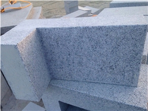 Shandong G603 Silver Grey Never Rusty Light Grey Granite Wall Stone Fine Picked Bushhammereed Surface Corners