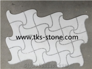 2" Hexagon Carrara Extra Polished Mosaic, Mugla White Marble Mosaic, Italy Carrara White Mosaic with Different Shapes, Bianco Carrara White Marble Wall & Floor Mosaics, Factory Offered Carrara White