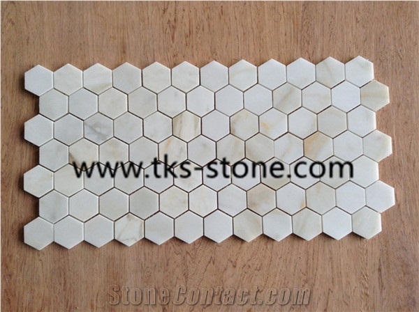 Factory Offered Carrara White Marble Mosaic, Dynasty Oriental White Marble Tiles, Bianco Carrara White Marble Mosaic for Interior Decoration,Polished Mosaic Pattern and Tiles