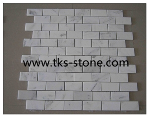 Factory Offered Carrara White Marble Mosaic, Dynasty Oriental White Marble Tiles, White Marble Mosaic Tiles and Pattern for Wall & Floor Covering