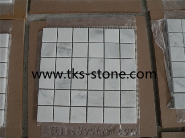 Factory Offered Carrara White Marble Mosaic, Dynasty Oriental White Marble Tiles, White Marble Mosaic Tiles and Pattern for Wall & Floor Covering