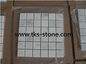 Factory Offered Carrara White Marble Mosaic, Dynasty Oriental White Marble Tiles, White Marble Mosaic Tiles and Pattern for Wall & Floor Covering