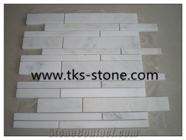 Factory Offered Carrara White Marble Mosaic, Dynasty Oriental White Marble Tiles, White Marble Mosaic Tiles and Pattern for Wall & Floor Covering