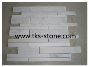 Factory Offered Carrara White Marble Mosaic, Dynasty Oriental White Marble Tiles, White Marble Mosaic Tiles and Pattern for Wall & Floor Covering