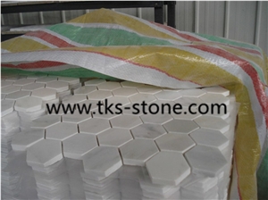 Factory Offered Carrara White Marble Mosaic, Dynasty Oriental White Marble Tiles, White Marble Mosaic Tiles and Pattern for Wall & Floor Covering