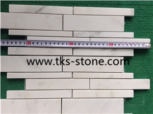 Hexagon Carrara Extra White Marble Mosaic ,Polished Mosaic, Mugla White Marble Mosaic Italy Carrara White Mosaic Tile with Different Shapes, Bianco Carrara White Marble Wall & Floor Mosaics Tiles