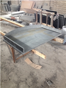Cambered Black Granite Firepalce Hearth
