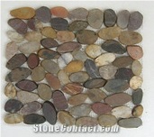 Pebbles on Mesh Pebble Mosaic for Wall and Floor