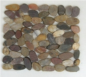Pebbles on Mesh Pebble Mosaic for Wall and Floor