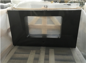 Square Polished Black Granite Square Sink Countertop China Black Granite Kitchen Countertop