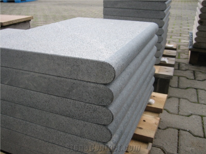 China Black Basalto Pool Coping Deck Pavers /China Impala Black Basalt Siwmming Pool Coping