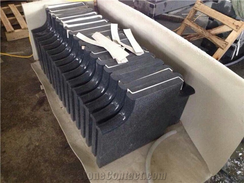 Polished G654 Sesame Grey Granite Deck Pavers Pool Coping /China Impala Black Granite Siwmming Pool Coping