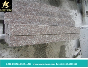 Cheapest G687 Polished Granite/Peach Red Polished Granite/China Pink Polished Granite Steps&Risers,China Pink Polished Granite Stairs Treads