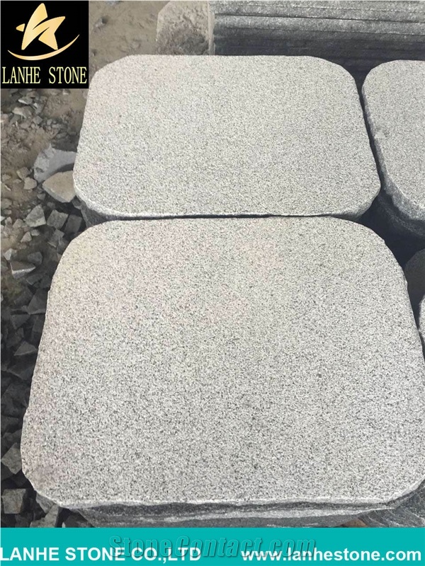 Cheapest Widely Used G654 Black Granite Cube Stone with Bushhammered Finishing Size 50*40*5cm