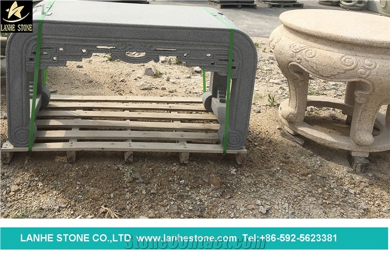 China G603 Grey Granite Garden Bench, Exterior Stone Benches, Street Furniture, Outdoor Landscaping Stones Park Chairs, Garden Granite Stone Chair