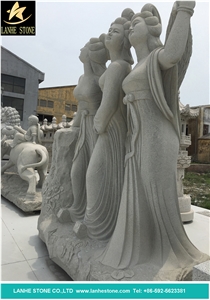 Granite Human Statue, Sculpture Stone Carving Granite Carving, Granite Sculpture