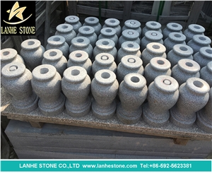 Gravestone Granite Stone Vases, Monuments Shanxi Black Granite Vases, Monuments Granite Stone Flower Hoders