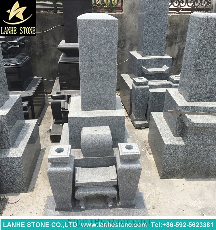 Gravestone Granite Stone Vases, Monuments Shanxi Black Granite Vases, Monuments Granite Stone Flower Hoders
