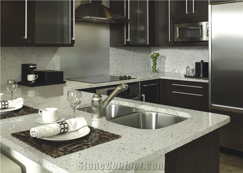 Popular Calacatta White Quartz Stone Big Slabs Used for Kitchen Application,Crystal White Quartz Slabs,Crystal White Quartz Bar Top
