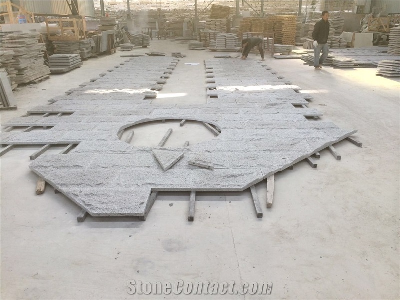 Fargo G603 Granite Mushroomed Wall Cladding, China Light Grey Granite Mushroomed Stone, Chinese Crystal Grey Granite Mushroom Wall Stone