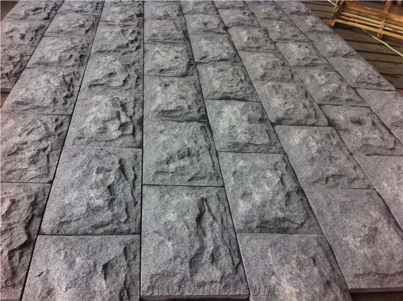 Fargo G603 Granite Mushroomed Wall Corner Stone, Chinese Light Grey Granite Mushroomed Wall Cladding Stone