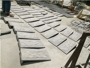 Fargo G603 Granite Mushroomed Wall Corner Stone, Chinese Light Grey Granite Mushroomed Wall Cladding Stone