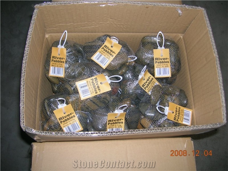 Fargo High Polished Striped Pebble Stone, Tiger Skin Striped River Stone, Striped Polished Stone, Striped Gravel ,Striped Flat Stone, Striped Aggregates