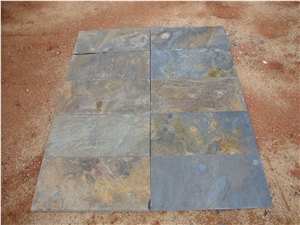 Fargo Multicolor Slate Tiles and Slabs, Chinese Multicolor Slate Floor Tiles, China Rust Slate Floor/Wall Covering