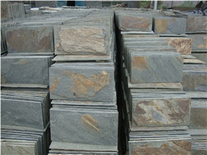 Fargo Multicolor Slate Tiles and Slabs, Chinese Multicolor Slate Floor Tiles, China Rust Slate Floor/Wall Covering