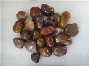 Fargo Red Pebble High Polished Red River Stone Best Polished Red Pebble a Grade Polished Red Pebble Stones for Walkway and Driveway