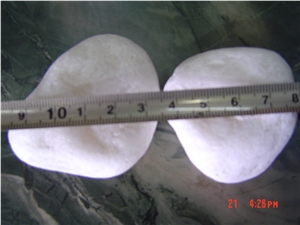 Fargo Snow White Pebbles, Chinese White Marble Pebbles, White Tumbled River Stone, White Gravels, White Aggregates