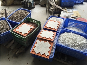 Carrara White Mosaic Hexagon Mosaic