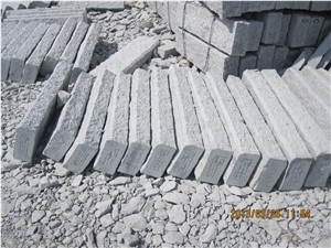 Cheapest Granite Kerbstone, G341 Granite Kerbstone, Grey Granite Kerbstone with Chamfer, China Granite Kerbstone