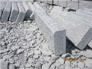 Cheapest Granite Kerbstone, G341 Granite Kerbstone, Grey Granite Kerbstone with Chamfer, China Granite Kerbstone