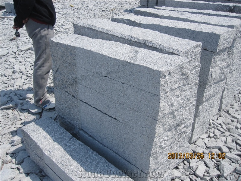 Cheapest Granite Kerbstone, G341 Granite Kerbstone, Grey Granite Kerbstone with Chamfer, China Granite Kerbstone