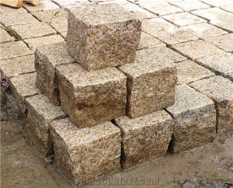 Yellow Granite Cube Stone&Pavers, G350 Cube Stone&Pavers, G350 Granite Cube Stone&Pavers, China Granite Cube Stone&Pavers