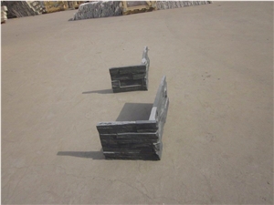 Black Cultured Stone, Dfx - W018 Balck Slate Culture Stone, Ledge Stone Corner Stone