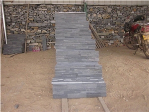 Black Cultured Stone, Dfx - W018 Balck Slate Culture Stone, Ledge Stone Corner Stone