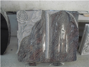 Book Shape Grave Monument & Tombstone China Black Granite Slant Grave