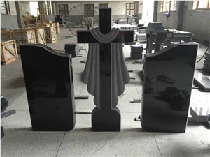 G654 Padang Dark Granite Cross Monument & Tombstone