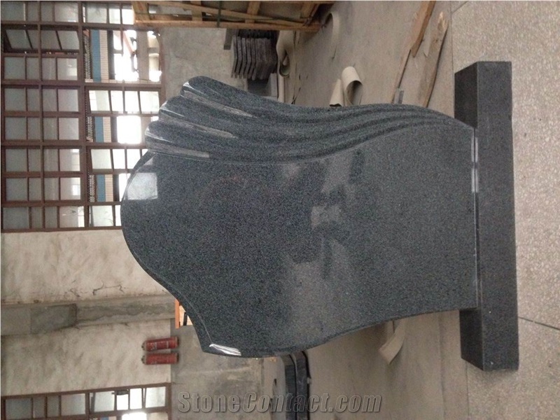 G654 Padang Dark Granite Cross Monument & Tombstone