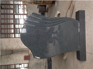 G654 Padang Dark Granite Cross Monument & Tombstone