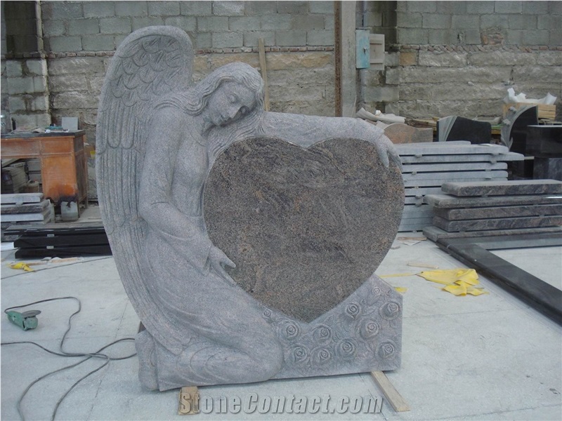 Granite Angel Tombstone & Monument with Angels
